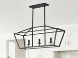 3-Light Farmhouse Kitchen Island Lighting,3 Light Industrial Linear Chandelier for Dining Room Metal W5008P465017