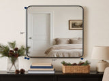 Bathroom Mirror 36"x 24" Wall Mirror with Rectangular Metal Frame, Black 86136403