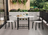 3-Piece Small Dining set, Table and Chair Set for 2 ,for Living Room, Dining Room, Kitchen, Black & 76205089