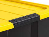 60 Qt Black Plastic Storage Bin with Lid Tote, Plastic Storage Container with Lid, 6-Pack 16599903