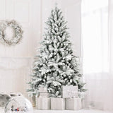 ZNTS PVC&PE Flocking Tree Environmentally Friendly Fireproof Artificial Christmas Flocked Tree 89862585