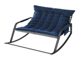 Rocking Chair with Storage, Cushions & Armrests, All-Season Comfort Lounge Recliner, Breathable 53395253