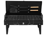 44*27*7cm Portable Square Charcoal Grill Black 87215961