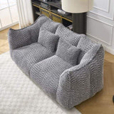 Soft beanbag chair with high resilience foam core for two people. The comfortable square recliner W1996P252274