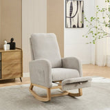 25.4"W Chair for Nursery, High Back Glider Chair with Retractable Footrest, Side Pocket, W1852P186196