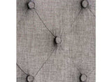 Classic Antique Black / Light Gray Set of 2 Sides Button Tufted Linen Like Fabric Solid wood B011104802