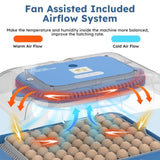 70 Egg Incubator with Automatic Turning & Humidity Control Digital Poultry Hatcher for Chicken, 50148422