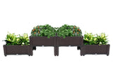 4Pcs Free Splicing Injection Planting Box Brown 24440434