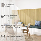 4 Packs 94.5" x 5.7" Solid Wood Panels for Wall,Acoustic Wood Slat Wall Panels for Interior Wall T3210P310263