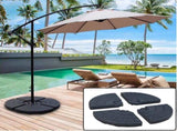 145 lbs Capacity Weighted Cantilever and Offset Patio Umbrella Base in Black 07065543