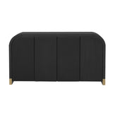 59.8''Sideboard Buffet Cabinet arched ceiling and 4-door Pine veneer Storage Cabinet WF530090AAB