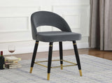 Grey and Black Open Back Counter Height Stools B062P145580