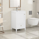 20" Bathroom Vanity with Sink, Bathroom Cabinet with Soft Closing Door, Storage Rack and A Drawer, N725P185452K