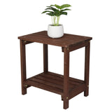 Rectangular Wood Side Table Light Brown 64934750
