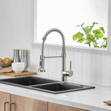 ZNTS Commercial Kitchen Faucet with Pull Down Sprayer, Single Handle Single Lever Kitchen Sink Faucet W1932P172282