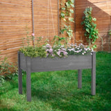 ZNTS Raised Garden Bed with Legs, Elevated Wooden Planter Box for Outdoor Plants W1390P160712