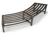 Bronze 141 x 35.5 x 40 cm 2-Seater Curved Iron Bench 47711682