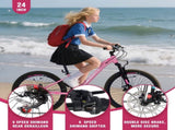 24 Inch 6-Speed Mountain Bike for Kids Boys and Girls W1019P326442