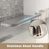 44-48" x 72" Tempered Glass with Explosion Proof Film, Aluminum Frame Double Sliding Shower Door, W1675P288830