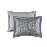 12 Piece Comforter Set with Cotton Bed Sheets Teal King B035P148327