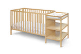 Palmer 3-in-1 Convertible Crib and Changer Combo Natural B02263649