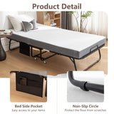 ZNTS Folding Bed with Mattress, SPortable Foldable Bed with Storage Cover, SRollaway Bed for Adults with W1422140107