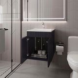 Wengue Bathroom Vanity with two Doors B062P355536