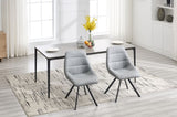 Dining Chair,Thickened fabric chairs with metal legs Set of 2,Grey W1249P243510