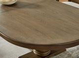94.06 Inch Extendable Wooden Dining Table for 6 Persons,Long Expandable Curved Dining Table,Mid W2582P205311
