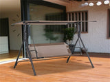 2-Seat Outdoor Patio Swing Chair-Brown 17252537