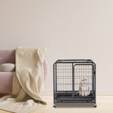 26 Inch Durable Cat Cage, Thickened Metal Wire Cat Enclosure Indoor with Double Doors, Lockable 17257751
