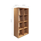 ZNTS 8-Cube Organizer Storage with Opened Back Shelves,2 X 4 Cube Bookcase Book Shleves for Home, Office 88496924