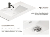 36inch Bathroom Vessel Sink, Ceramic Bathroom Vanity Sink Top with Overflow, with Overflow, No Drain W3402P324608