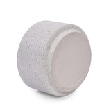 Handmade Ceramic Planter Set of 2, 11" & 8" Diameter, White with Vertical Ridges, for Aquatic Plants W3273P322550