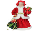 12" Mrs Claus with Present and Gift Bag Christmas Figure 33096584