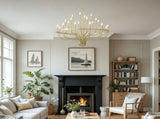 24-Light Gold Chandelier Industrial Iron Candle Chandelier Modern Suspended Farmhouse Chandeliers W5008P464949