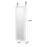 Retro Wood Whole Body Mirror Decoration Storage Mirror Jewelry Mirror Cabinet White 30030813