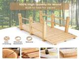 5 Feet Wooden Garden Bridge - 100% Fir Wood Construction, Easy Assembly with Hardware, Ideal for 00678135