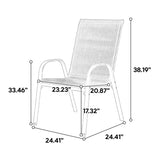 2 Piece Patio, Outdoor Camping with Breathable Textilene Fabric, Set of 2 Garden W640P252259