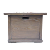 Patio Outdoor 24'' H x 32'' W Square Gas Burning Concrete Fire Pit Wood Pattern - Brown - 40,000 BTU 61907.00-40K