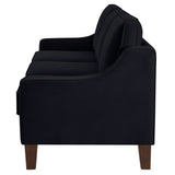 Modern Loveseat sofa for Living Room, Upholstered Velvet Small Couch with Wooden Legs for Livingroom W2186P143469