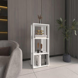 Eco 39" Tall Four-Tier Bookcase, Living Room, Storage Cabinet, Shelves White B200P253720