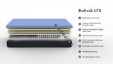 Refresh 12 inch Hybrid Cooling Fast Responding Latex Foam and Coil Adult Mattress, Cal King Size B210P286882