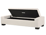 50" Ottoman Bench in Textured Boucle, Rectangular Design with Hinged Lid for Seating, Footrest, and N767P268309W