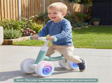 4 Wheel Kids Balance Bike with Light Up Wheels, 3 Level Adjustable Height Toddler Push Bike , No 37409164
