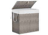 Laundry Hamper, No Installation Required, with Removable Liner, 90 Liter Hand-Woven Synthetic Rattan 80131302