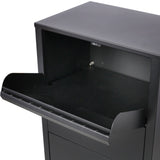 ZNTS Large Package Delivery Parcel Mail Drop Box for Black, 10.5" x 15.5" x 41.30",with Lockable Storage W46567481