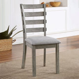 ZNTS Gray Color Dining Chairs Padded Seat Set of 2pc Side Chair Ladder Back Kitchen Dining Room B011P246316