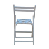 Furniture Slatted Wood Folding Special Event Chair - White, Set of 4, FOLDING CHAIR, FOLDABLE STYLE W49557945
