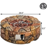 Fire Pit Table 40,000 BTU Stone Gas Fire Stove Pit for Outdoor Patio 55324364